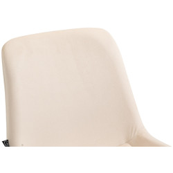 Ensemble de 4 chaises de salle à manger Victoria en velours crème