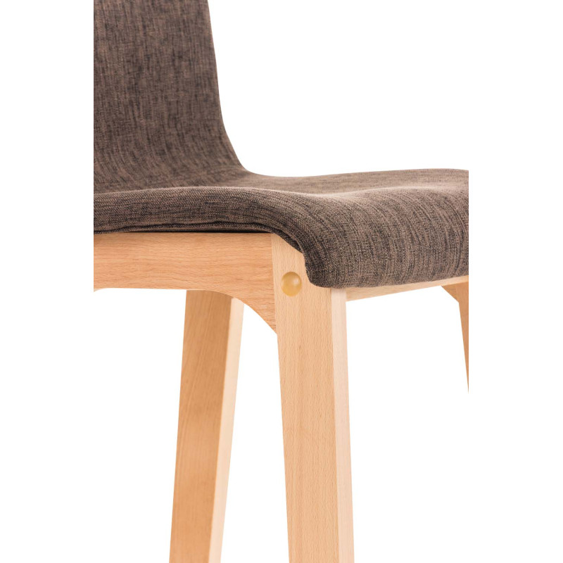 Set di 2 sgabelli da bar Hoover in tessuto Natura marrone