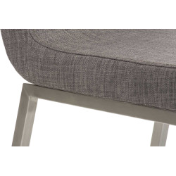 Ensemble de 2 chaises de salle à manger Colmar, tissu gris