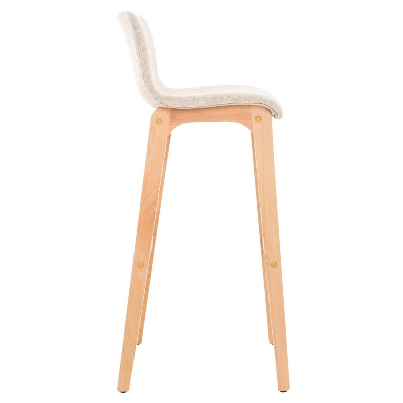 Lot de 2 tabourets de bar Hoover tissu Natura crème