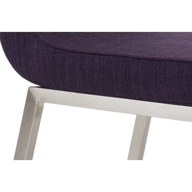 Lot de 2 chaises de salle à manger Colmar en tissu violet