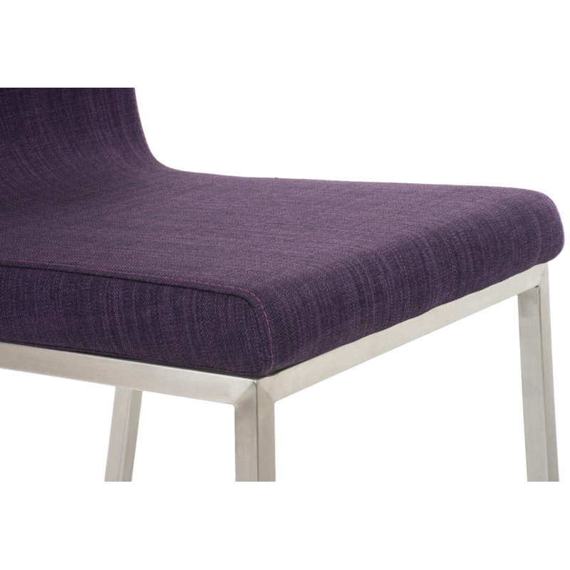 Ensemble de 2 chaises de salle à manger Colmar, tissu violet