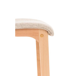 Lot de 2 tabourets de bar Hoover tissu Natura crème
