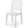 Lot de 4 chaises - ARETA - MEDEA - 51 x 46 x H88 cm - Blanc