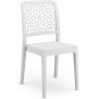 Lot de 4 chaises - ARETA - TICHE - 51 x 46 x H88 cm - Blanc