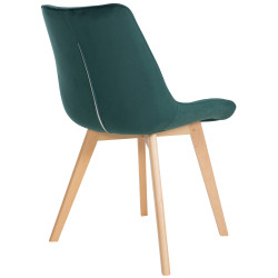 Lot de 2 chaises Brook velours vert
