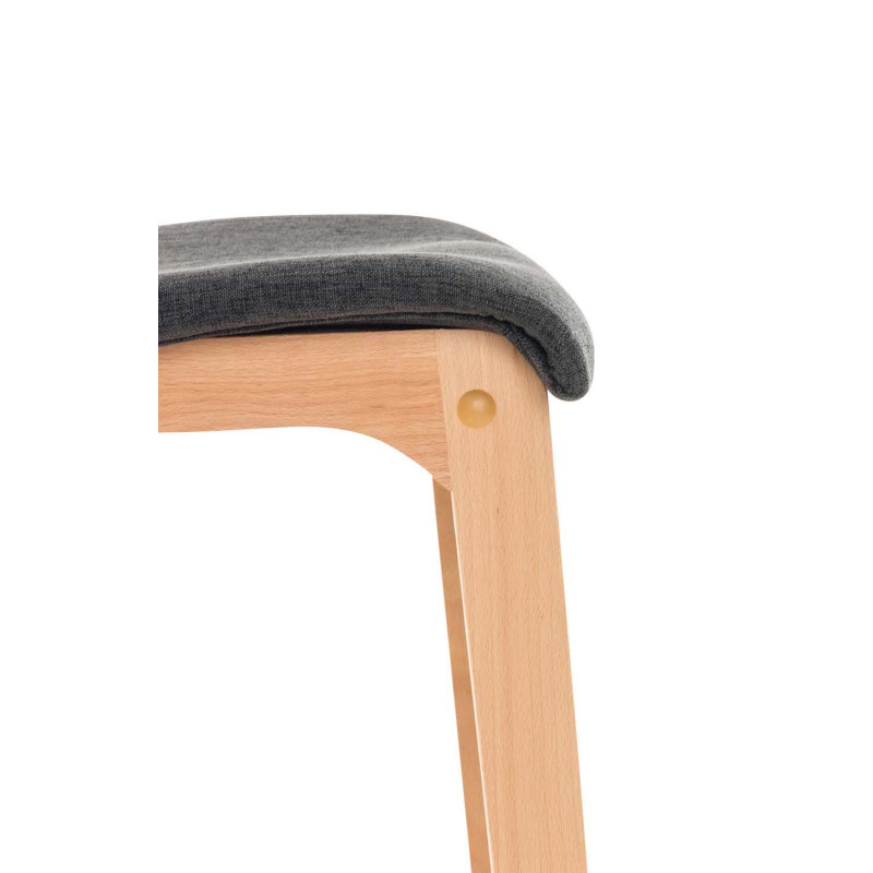 Lot de 2 tabourets de bar Hoover tissu Natura gris foncé