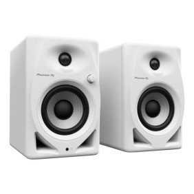 Paire d'enceintes de monitoring Pioneer DJ DM-40D-W - Bass Reflex - 2x19W - Mode DJ ou Production - Blanc