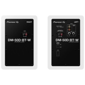 Paire d'enceintes de monitoring Pioneer DJ DM-50D-BT-W - Bluetooth - Bass Reflex - 2x25W - Mode DJ ou Production - Blanc