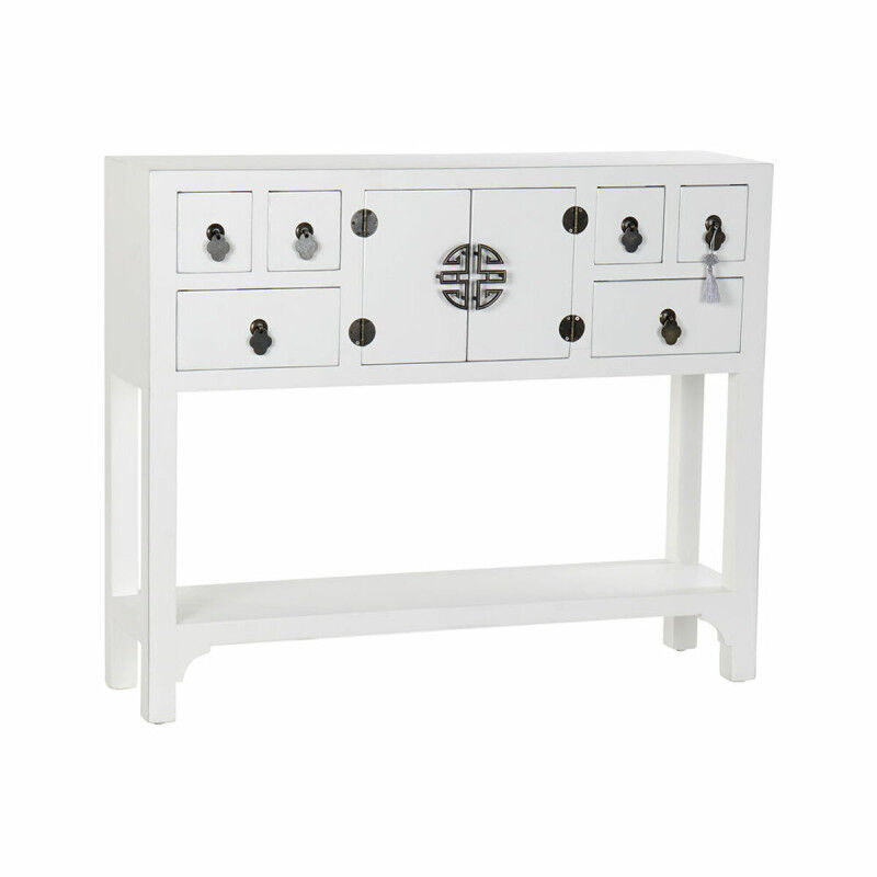 Meuble d'Entrée DKD Home Decor Blanc Argenté 95 x 24 x 79 cm