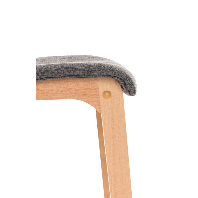 Lot de 2 tabourets de bar Hoover tissu Natura gris clair