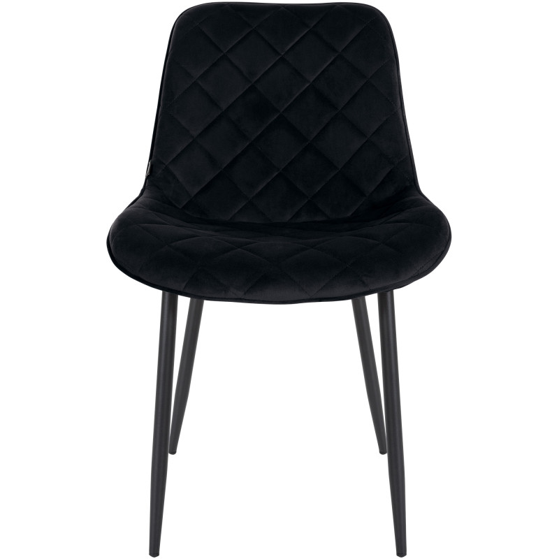 Lot de 4 chaises Springs velours noir