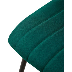 Ensemble de 4 chaises Dijon, tissu vert foncé