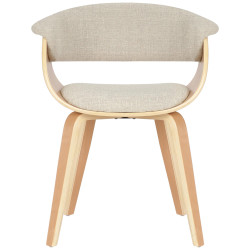 Lot de 2 chaises Bruce en tissu naturel/crème