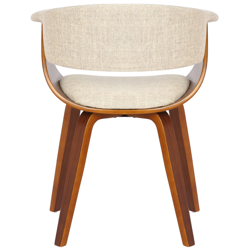 Ensemble de 2 chaises Bruce, tissu noyer/crème