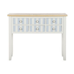 Meuble d'Entrée Home ESPRIT Bleu Blanc 103 x 35 x 80 cm