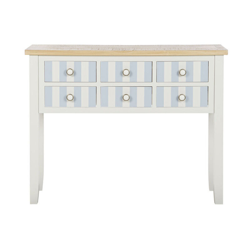 Meuble d'Entrée Home ESPRIT Bleu Blanc 103 x 35 x 80 cm
