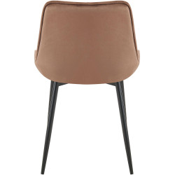 Chaise de salle à manger Wallace en velours marron