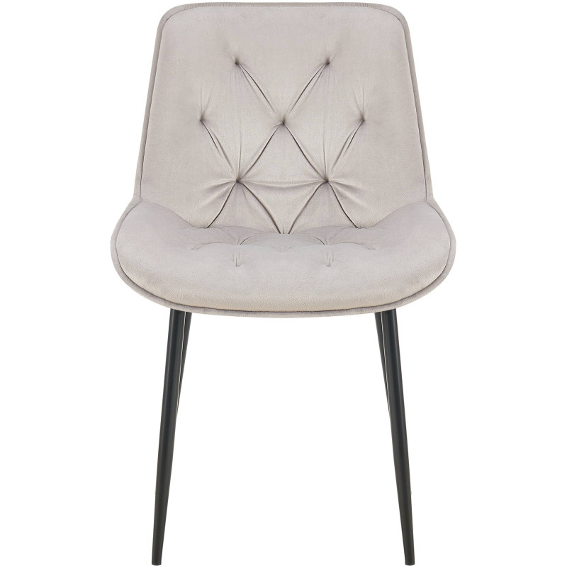 Chaise de salle à manger Wallace en velours gris