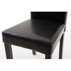 Chaise de salle à manger Ina, marron foncé/noire
