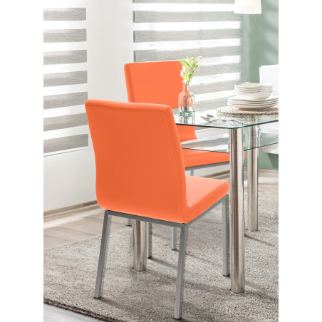 Chaise de salle à manger Colmar orange