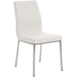 Chaise de salle à manger Colmar, tissu blanc