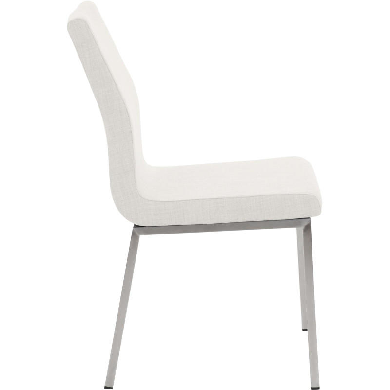 Chaise de salle à manger Colmar, tissu blanc