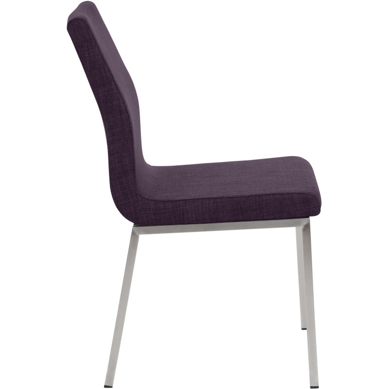 Chaise de salle à manger Colmar TISSU violet