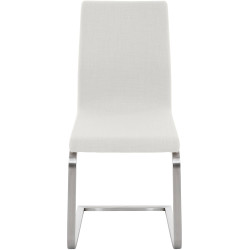 Chaise de salle à manger Belfort TISSU blanc