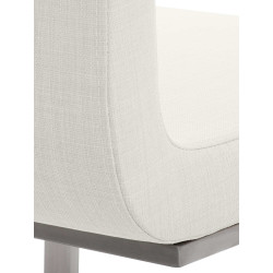Chaise de salle à manger Belfort TISSU blanc
