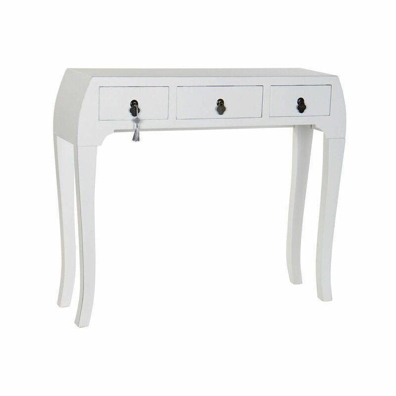Meuble d'Entrée DKD Home Decor Blanc Argenté 96 x 26 x 80 cm