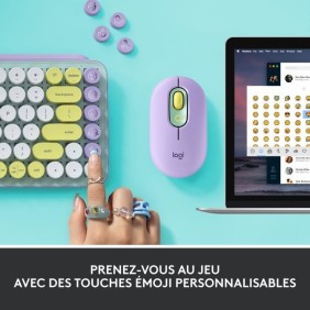 Clavier - Sans fil - Logitech - Pop Keys - Mécanique - Touche Emoji - Menthe