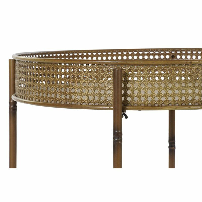 Table d'appoint DKD Home Decor 59 x 59 x 50 cm Naturel Métal