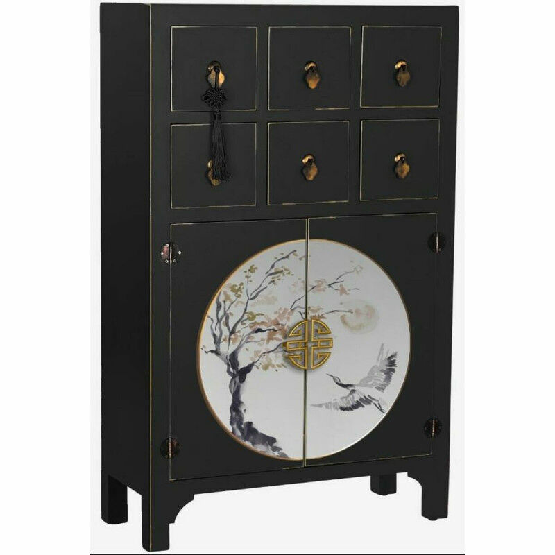Meuble d'Entrée DKD Home Decor Blanc Noir Doré 63 x 28 x 83 cm