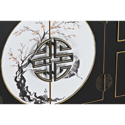 Meuble d'Entrée DKD Home Decor Blanc Noir Doré 63 x 28 x 83 cm