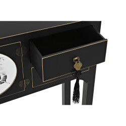 Meuble d'Entrée DKD Home Decor Blanc Noir Doré 63 x 28 x 83 cm