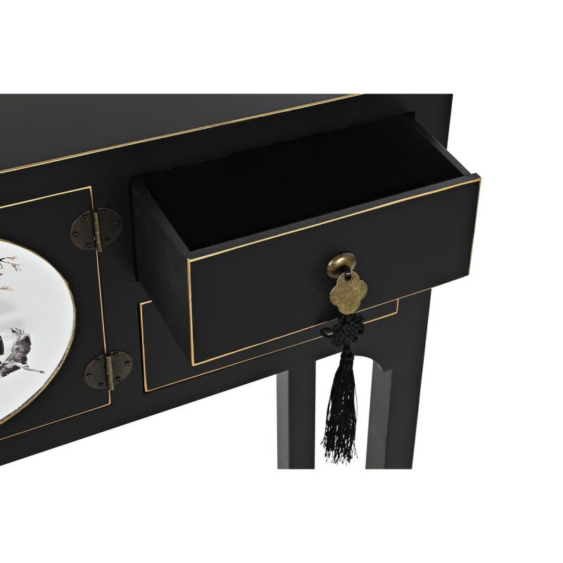 Meuble d'Entrée DKD Home Decor Blanc Noir Doré 63 x 28 x 83 cm