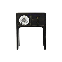 Meuble d'Entrée DKD Home Decor Blanc Noir Doré 63 x 28 x 83 cm