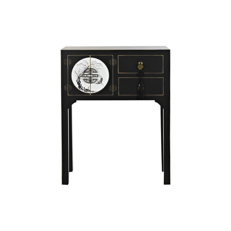 Meuble d'Entrée DKD Home Decor Blanc Noir Doré 63 x 28 x 83 cm