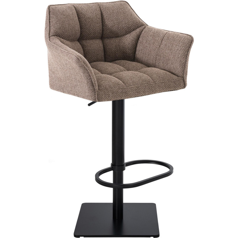 Tabouret de bar en tissu Damaso B terre brune