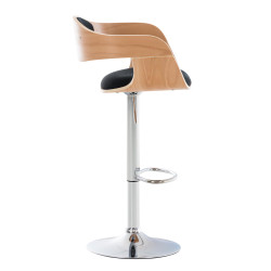 Set di 2 sgabelli da bar Kingston C in tessuto naturale/nero