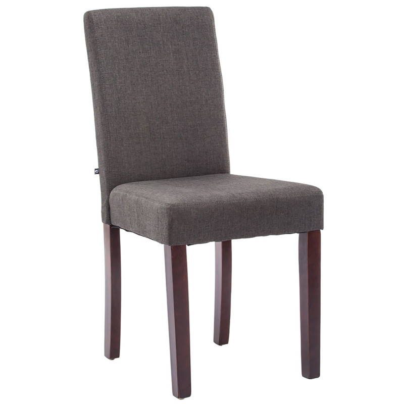 Chaise de salle à manger Ina en tissu cappuccino gris foncé