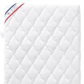 Matelas Bébé Climatisé - 60x120x10 cm - Reversible - Déhoussable - Anti Acarien - Fabrication Française