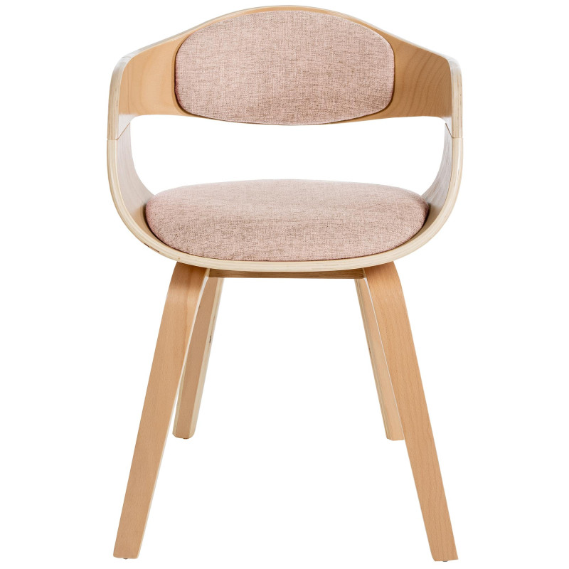 Chaise visiteur Kingston en tissu naturel/crème