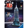 Puzzle 3D Empire State Building illuminé - Ravensburger - 216 pieces - LEDS couleur - Des 10 ans