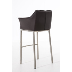 Tabouret de bar Damaso E avec structure à 4 pieds brun