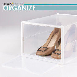 Boîte à chaussures empilable Max Home polypropylène ABS 25 x 18,5 x 35 cm (4 Unités)