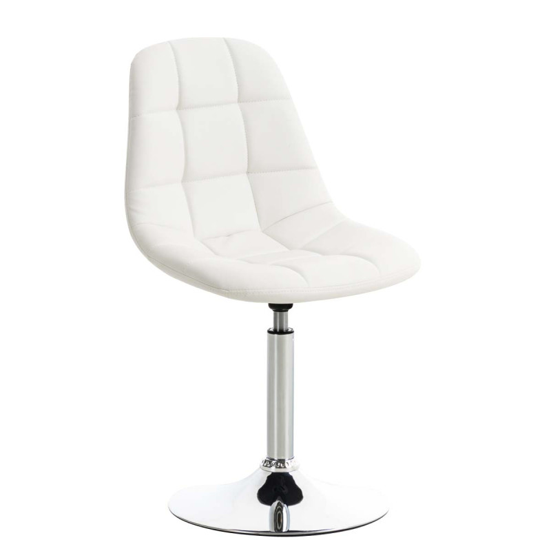 Chaise Emil, simili cuir blanc