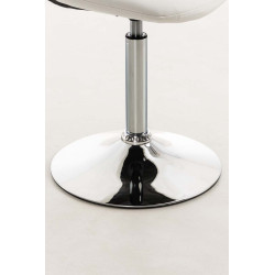 Chaise Emil, simili cuir blanc