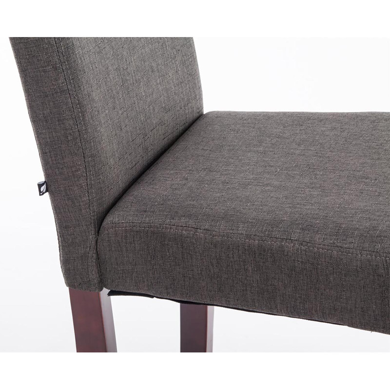 Ensemble de 2 chaises de salle à manger Ina, tissu cappuccino gris foncé